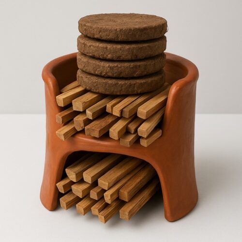 Combo of (Aam ki, lakdi, Upala & Mitti ka Chulha)